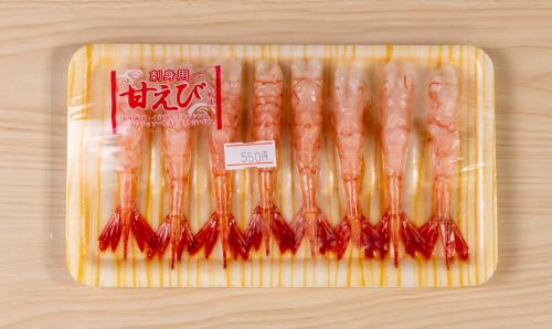 刺身用　甘えび<br>1パック（8尾入り）550円